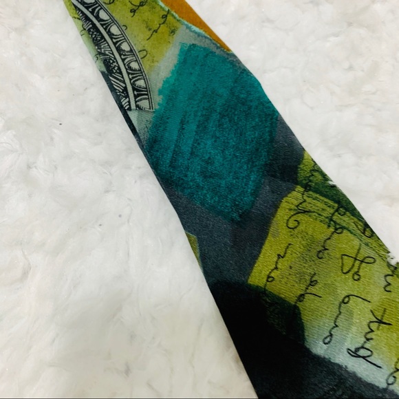 ⭐️ JOHN HENRY 100% Silk Art Deco Vintage Tie - Picture 4 of 5